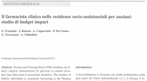 Articolo Farmacista Clinico nelle RSA di Treviso